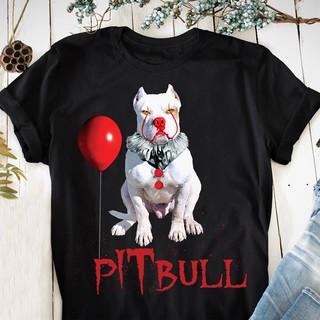 เสื้อยืดลายกราฟฟิก pitbull it clown xs - 4 xl