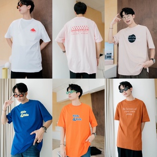 เสื้อยืดผ้าฝ้ายระบายอากาศZAMIO T-shirt เสื้อยืดแขนสั้นทรงโอเวอร์ไซส์ถูกสุดๆS-5XL