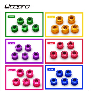 Litepro น็อตสกรูจานหน้า 6.5 มม. สําหรับจักรยานเสือภูเขา 5 ชิ้น ต่อชุด