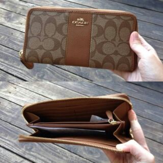 Coach wallet ของแท้ 100% ใหม่ป้ายห้อย ซิบรอบ