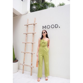 newlooksbkk  MOJS03 Lover Jumpsuit เซตเสื้อเกาะอกผูกโบว์ มาคู่กับกางเกงขายาว มี 4 สีสวยทุกเลยน๊าา