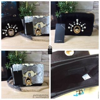 zara crossbody bag with interchaneable flap กระเป๋าสะพาย มีหน้ากากฝาปิด 2 แบบ