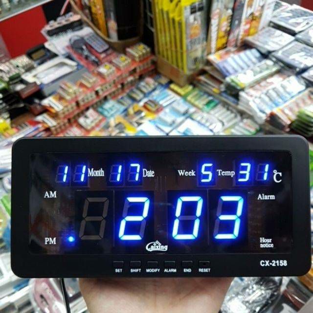 นาฬิกาดิจิตอล Cx2158 แขวนได้ตั้งได้ ไฟสีน้ำเงิน ของใหม่