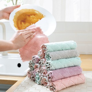 พร้อมส่ง! เลือกสีได้! ผ้าเช็ดจาน ผ้าเช็ดโต๊ะ ผ้าเช็ดมือ ผ้าขี้ริ้ว ผ้าอเนกประสงค์ ผ้า ผ้าซับน้ำ