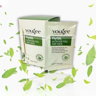 Yougee PhytOil Nutrition Hair Mask 30 ml.ยูจี ทรีทเม้นท์มาร์ก ฟื้นฟู เพิ่มความชุ่มชื้น บำรุงผม ผมเสีย(1กล่อง15ซอง)