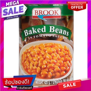 บรูคเบคบีนในซอส 425กรัม Brooke Baked Beans in Sauce 425g.