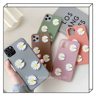 เคสโทรศัพท์มือถือแบบนิ่ม TPU ลายดอกเดซี่ 3D สําหรับ Oppo A3S A5S A7 A12 A12E A53 A31 A9 A5 2020 A92 A72 A52 A93 A15 A15S A16 A1K