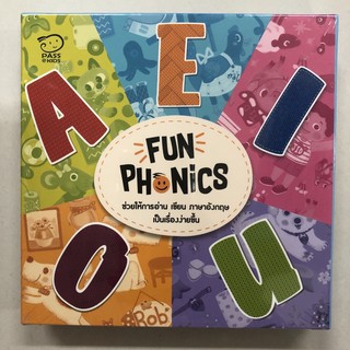 บัตรคำ FUN PHONICS ฝึกอ่านออกเสียงตามหลัก phonics ฟรีcd เพลงในกล่อง บัตรคำ (PASS)