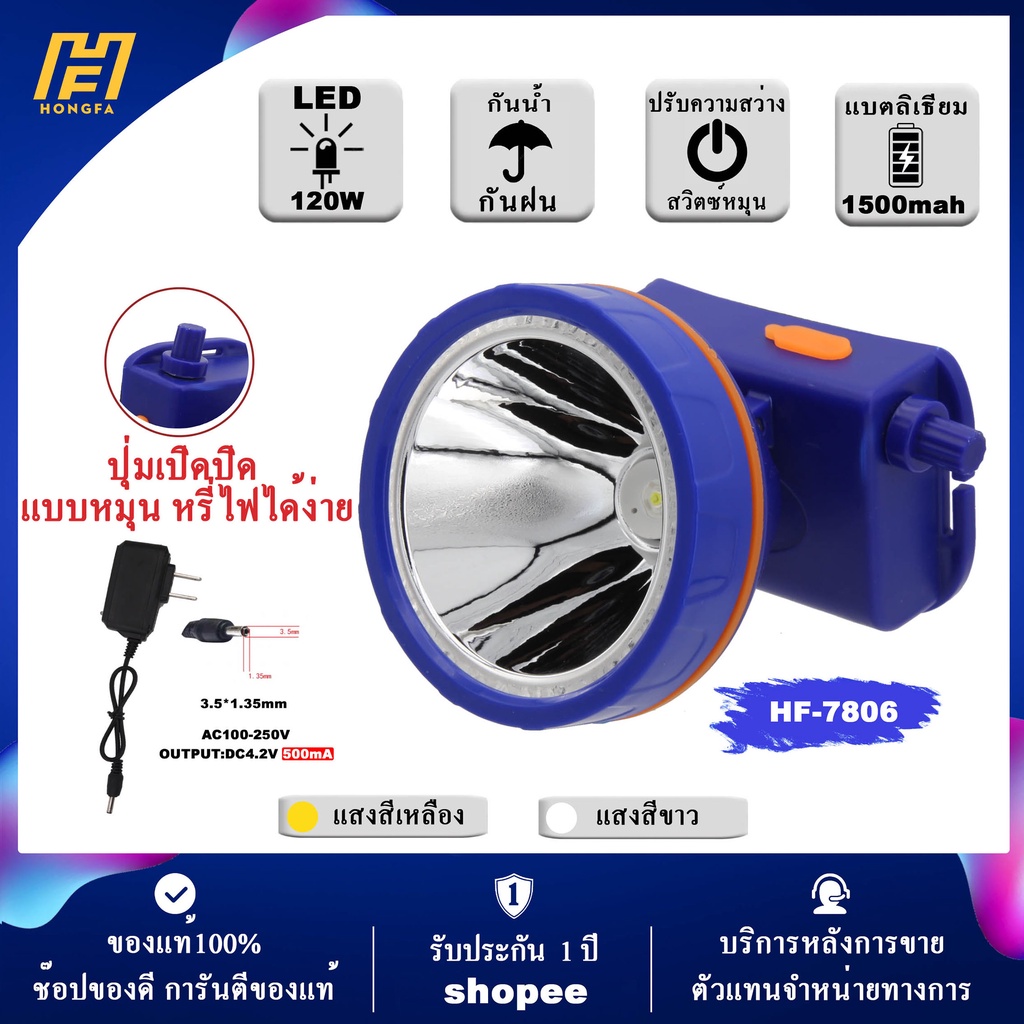 กันน้ำหาปลา ไฟฉายคาดหัว LED HF-7806 ไฟฉายแรงสูงส่องไกล สปอตไลท์ แบตลิเธียมชาร์จไฟ ทนทาน ไฟฉายแรงสูงหรี่ได้ ไฟฉายเดินป่า

<p>“><center></p>
<h4></h4>
<p><p><font color=