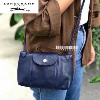 💕 Longchamp Le Pliage Cuir Crossbody Bagหนังแกะแท้💯