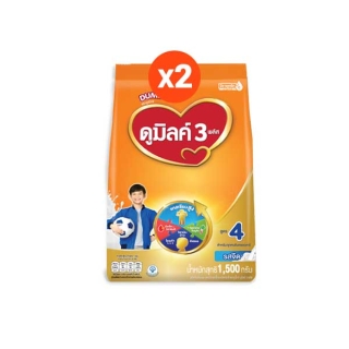 [นมผง] Dumex Dumilk 4 Plain ดูเม็กซ์ ดูมิลค์ ฅอมพลีต แฅร์ 4 รสจืด ขนาด 1500 กรัม x2 นมผงสำหรับเด็กและทุกคนในครอบครัว