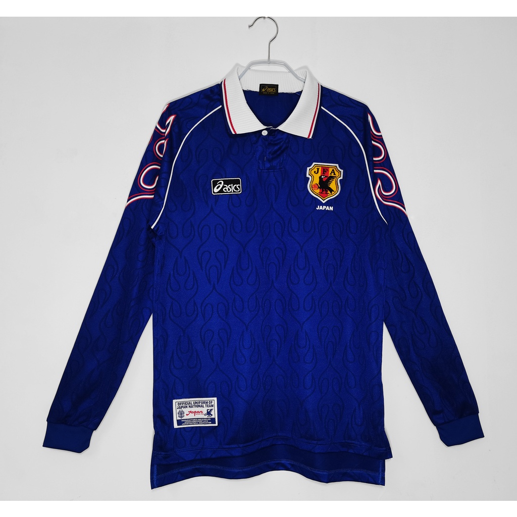 เสื้อกีฬาแขนยาว ลายทีมชาติฟุตบอลญี่ปุ่น 1998 ชุดเหย้า