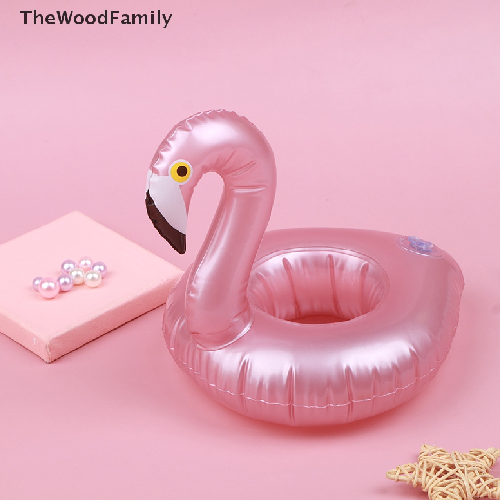 TWF Inflatable Flamingo สระว่ายน้ําลอยของเล่นเครื่องดื่มลอยที่วางแก้วของเล่นปาร์ตี้