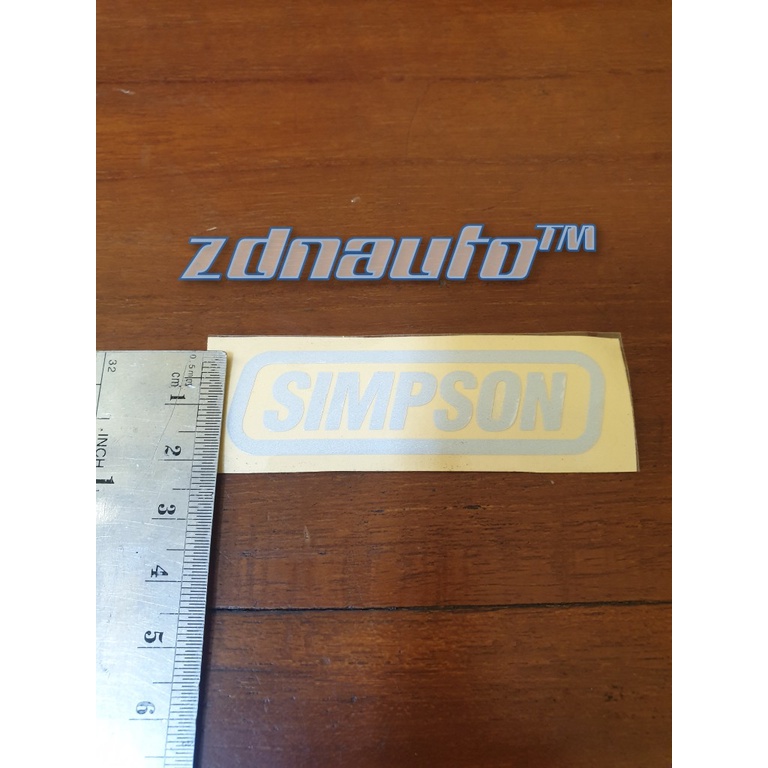 Putih White Small Mini SIMPSON Cuting Stickers / Best Quality Stickers SIMPSON HELMET Logo Stickers 