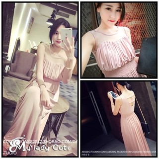 ชุดเดรสยาว แฟชั่นเกาหลี maxi dress