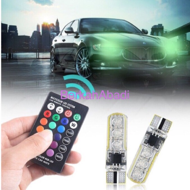 T10 ไฟ LED RGB ไฟเลี้ยวไฟเบรคไฟเมือง