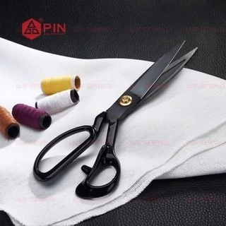 กรรไกรตัดผ้าเคลือบดำPIN-8-9-10-11-12นิ้ว สแตนเลส ขนาด (แถมกรรไกรตัดเศษด้าย)