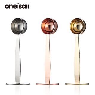 Oneisall ช้อนกาแฟ แบบกด สเตนเลส 4 สี