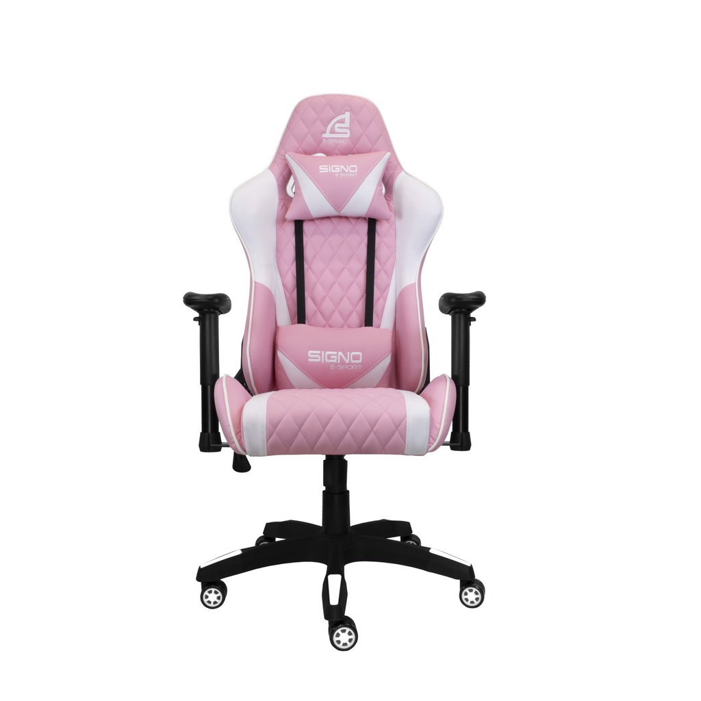 SIGNO E-Sport GC-203PW BAROCCO Gaming Chair เก้าอี้เกมมิ่ง - (สีชมพูขาว)