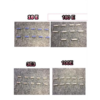 RESISTERS ตัวต้านทาน 1w ทนความร้อน 3E3,180E,100E,10E ชุดล่ะ10ตัว