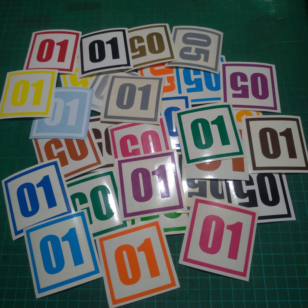 CUTTING STICKER สําหรับยางนวด / สุ่มรุ่นของ NUMBER DLM BOX ขนาด 19 ซม. สําหรับยึดบนกระจก, ROOM LOCKE