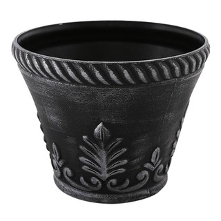 🔥The Best!! กระถางต้นไม้พลาสติก รุ่นวินเทจ ขนาด M Plastic Plant Pot with Vintage Pattern Size M