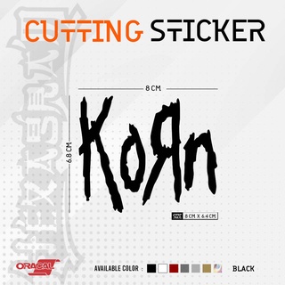 สติกเกอร์โลโก้ข้อความ KORN สําหรับตกแต่ง | สติกเกอร์ตัดวงดนตรีคอร์น