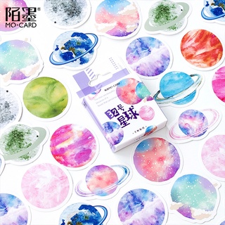 ✨พร้อมส่ง✨จักรวาล ดาวเคราะห์ กาแล็กซี่ universe Planet Galaxy sticker สติกเกอร์  45 ชิ้น DIY