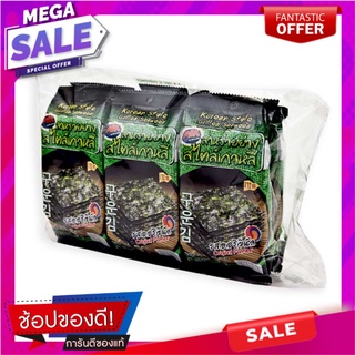 เอ็มแอนด์เค สาหร่ายย่างสไตล์เกาหลี รสออริจินัล 5 กรัม แพ็ค 6 ซอง M&amp;K Grilled Seaweed Original 5 g x 6