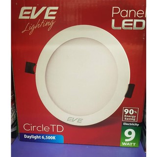 ดาวไลท์ โคมฝั่งฝ้า 9W 5นิ้ว  แบบกลม ดาวน์ไลท์ EVE LED Dowmlight ทรงกลม Daylight Warmwhite ดาวไลท์อีฟ