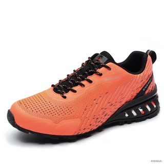 ﹉▼Men Trail Running Shoes Male Casual Lightweight Breathable Knit Fashion Sneakers Outdoor Trekking Jogging Walking Tenn