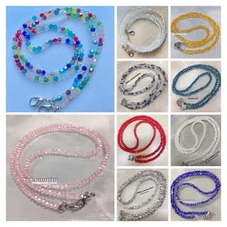 สายคล้องแมสเม็ดคริสตัลวิบวับซื้อ3เส้นแถมห่วงคล้องแว่น (แจ้งในหมายเหตุด้วยนะคะ)