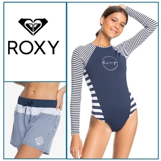 แท้ 💯% Used Once Roxy Swimwear size S set ชุดว่ายน้ำ กัน UV ครบชุด เสื้อแบบบอดี้สูท พร้อมกางเกงเข้าชุด ป้ายยังเก็บครบ