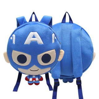 Disneyกระเป๋าเป้กลม กัปตันอเมริกามีตัวห้อย เหมาะสำหรับเด็ก Captain America Bagpack (สินค้าลิขสิทธิ์แท้ จากโรงงานผู้ผลิต)