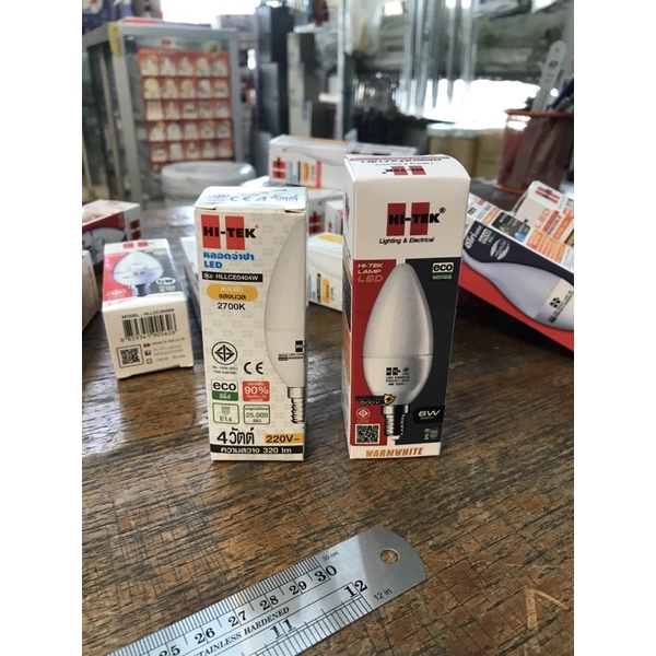 Hitekหลอดไฟ/หลอดจำปา LED ECO Series ขั้วเกลียว E14 ขนาด 4W และ 6W