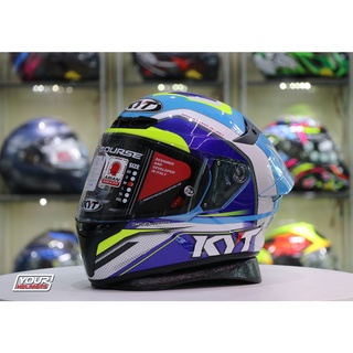 หมวกกันน็อค KYT HELMETS TT COURSE GRAPHIC GRAND PRIX LIGHT BLUE