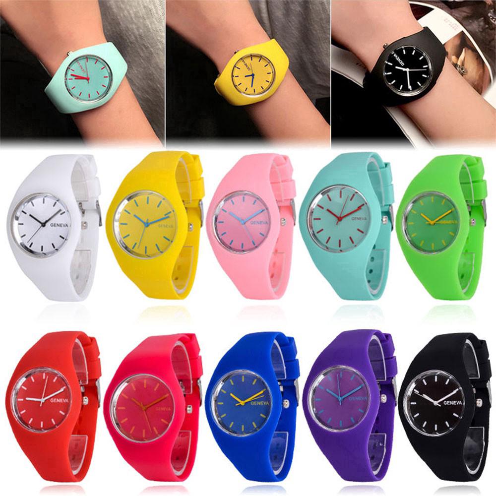 นาฬิกาสายยาง สีสันสดใส นาฬิกาสปอร์ตซิลิโคน Fashion Color Silicone Sport Watch