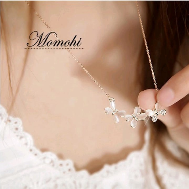TSA88 - สร้อยคอผู้หญิงล่าสุด, เครื่องประดับเลียนแบบนําเข้า, BUTTERFLY NECKLACE