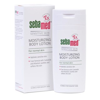 SEBAMED BODY MOISTURIZING LOTION 200 ML. ซีบาเมด โลชั่นบำรุงผิว สำหรับผิวธรรมดาและแพ้ง่าย ค่า PH5.5 x1 กล่อง