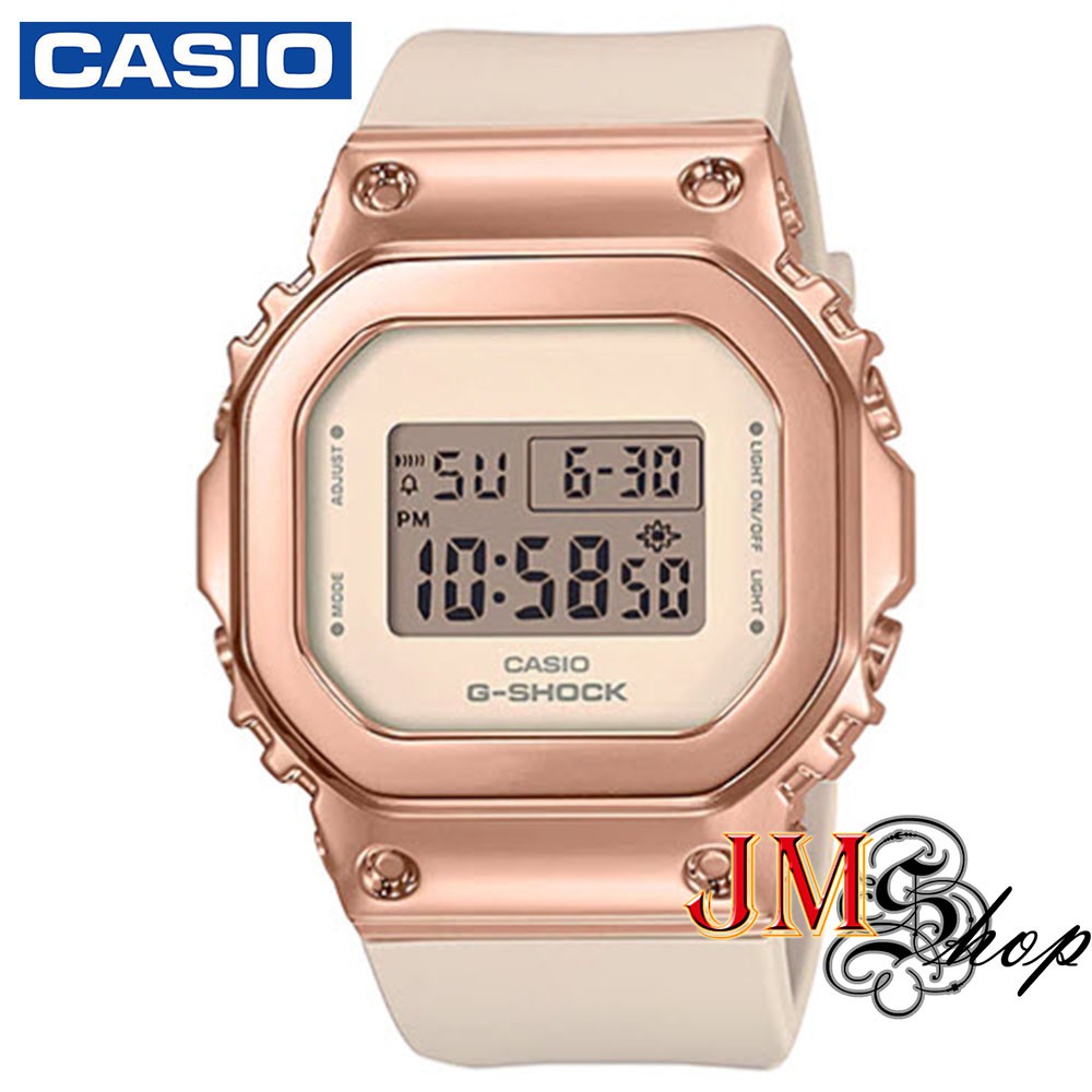 CASIO G-Shock นาฬิกาข้อมือ สายเรซิน รุ่น GM-S5600PG-4DR (สีพิงค์โกลด์)