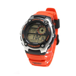 Casio Standard นาฬิกาข้อมือ Unisex สีแดง สายเรซิ่น AE-2100W-4AVDF