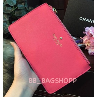 KATE SPADE NEW YORK CLUTH BAG  (outlet) สีชมพู