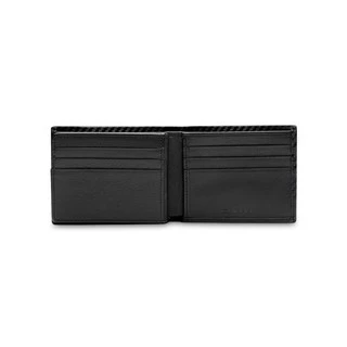 DAPPER กระเป๋าสตางค์ Carbon Fiber Billfold Wallet หนังแท้ สีดำ (BWM/BK/1103CB18)