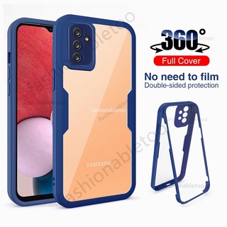 เคสโทรศัพท์มือถือ ซิลิโคนนิ่ม TPU ใส กันกระแทก ป้องกัน 360 องศา สําหรับ Samsung Galaxy M23 M33 M53 M52 M13 M 23 M 33 M 53 M 52 M 13 5G