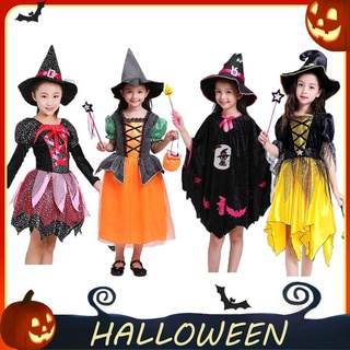 Girl Kids Halloween Cosplay Witch Costume Teens Baby Children Gown Infant Dress Party