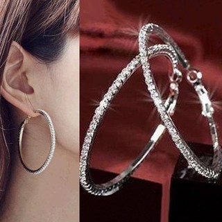 1 คู่สตรีพังค์ Rhinestone Ear Ear Earpie ต่างหูตุ้มหู