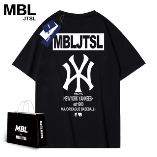 Mbl เสื้อยืดแขนสั้น ผ้าฝ้าย ทรงหลวม สไตล์สตรีท เหมาะกับฤดูร้อน สําหรับผู้ชาย และผู้หญิง