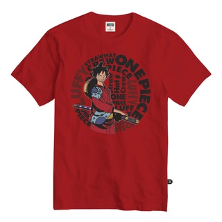 เสื้อยืดพิมพ์ลายแฟชั่น One Piece (Luffy) Men Graphic Round Neck Short Sleeve T-Shirt Rsge-96532