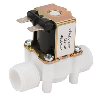 【game sea】【Hot Sale】12V G1/2 NC ไฟฟ้าพลาสติก Inlet วาล์วน้ำโซลินอยด์สำหรับ Water Dispense