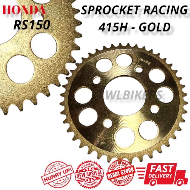 HONDA RS150 RS SPROCKET RACING 42T GOLD 415 H GIGI -PROMOTION-